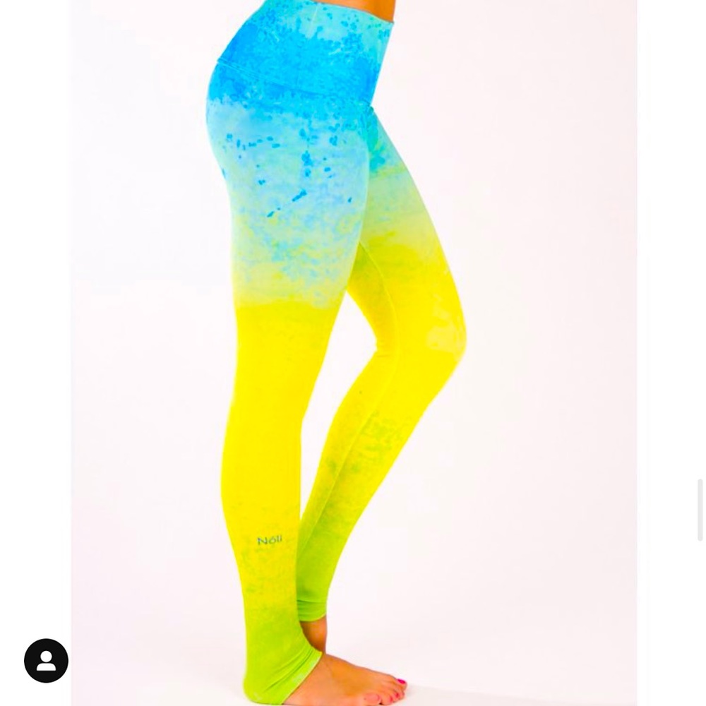 Noli Yoga Green Yellow Blue Ombré Legging 💚💛💙